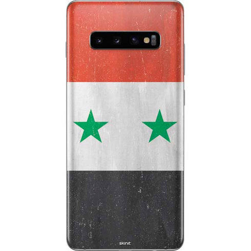 Syria Flag Distressed Galaxy S10 Plus Skin